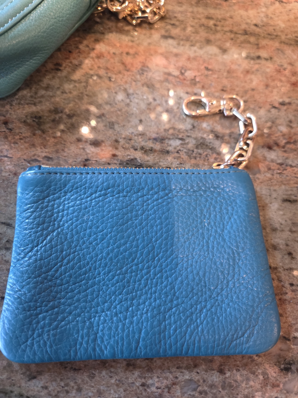 Tory Burch Teal Leather Crossbody with Coordinating Coin Purse - Picture 7 of 9